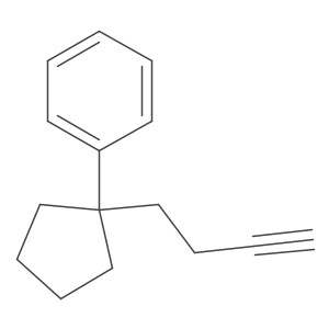 [1-(But-3-yn-1-yl)cyclopentyl]benzene结构式