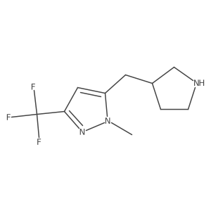 1-methyl-5-[(pyrrolidin-3-yl)methyl]-3-(trifluoromethyl)-1H-pyrazole Structure