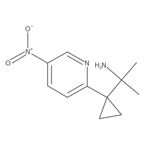 2-[1-(5-Nitropyridin-2-yl)cyclopropyl]propan-2-amine结构式