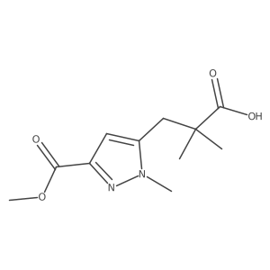 3-[3-(methoxycarbonyl)-1-methyl-1H-pyrazol-5-yl]-2,2-dimethylpropanoic acid结构式
