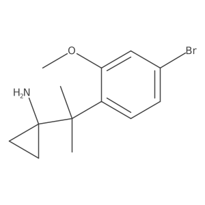 1-[2-(4-Bromo-2-methoxyphenyl)propan-2-yl]cyclopropan-1-amine结构式