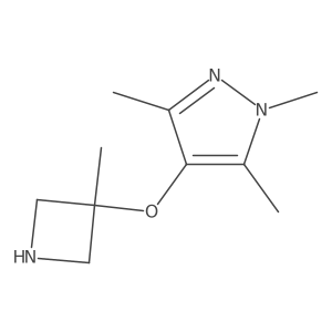 1,3,5-trimethyl-4-[(3-methylazetidin-3-yl)oxy]-1H-pyrazole结构式