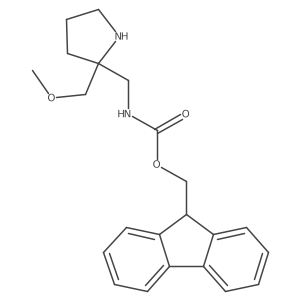 (9H-fluoren-9-yl)methyl N-{[2-(methoxymethyl)pyrrolidin-2-yl]methyl}carbamate结构式