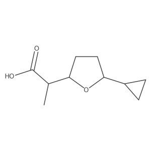 (2S)-2-(5-Cyclopropyloxolan-2-yl)propanoic acid结构式