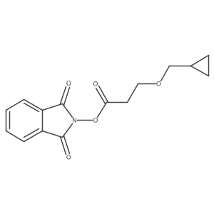 1,3-dioxo-2,3-dihydro-1H-isoindol-2-yl 3-(cyclopropylmethoxy)propanoate结构式