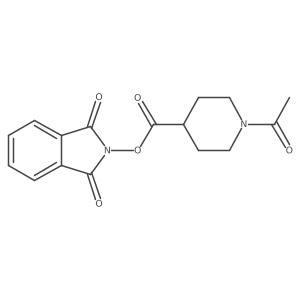 1,3-dioxo-2,3-dihydro-1H-isoindol-2-yl 1-acetylpiperidine-4-carboxylate结构式