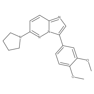 1-[3-(3,4-Dimethoxyphenyl)imidazo[1,2-b]pyridazin-6-yl]pyrrolidine结构式