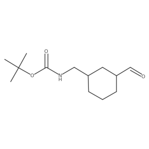 Tert-butyl N-[[(1R,3S)-3-formylcyclohexyl]methyl]carbamate Structure