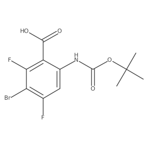 3-Bromo-6-{[(tert-butoxy)carbonyl]amino}-2,4-difluorobenzoic acid结构式