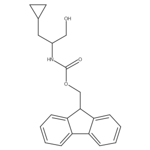 (9H-fluoren-9-yl)methyl N-(1-cyclopropyl-3-hydroxypropan-2-yl)carbamate结构式