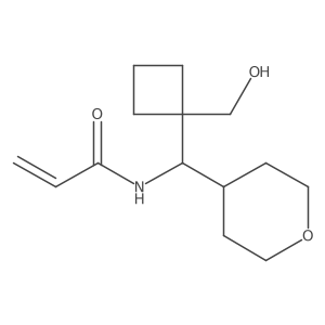 N-{[1-(hydroxymethyl)cyclobutyl](oxan-4-yl)methyl}prop-2-enamide结构式