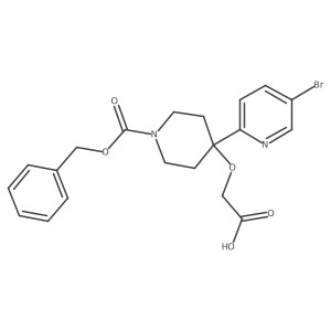 2-({1-[(Benzyloxy)carbonyl]-4-(5-bromopyridin-2-yl)piperidin-4-yl}oxy)acetic acid Structure