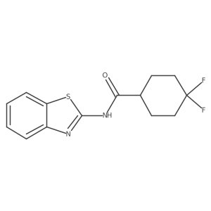 N-(Benzo[d]thiazol-2-yl)-4,4-difluorocyclohexanecarboxamide结构式