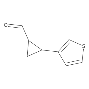 (1R,2R)-2-Thiophen-3-ylcyclopropane-1-carbaldehyde Structure