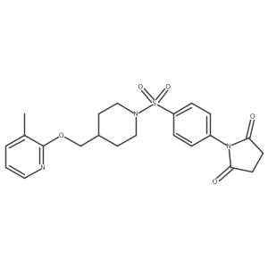 1-[4-[4-[(3-Methylpyridin-2-yl)oxymethyl]piperidin-1-yl]sulfonylphenyl]pyrrolidine-2,5-dione Structure
