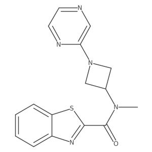 N-methyl-N-[1-(pyrazin-2-yl)azetidin-3-yl]-1,3-benzothiazole-2-carboxamide Structure
