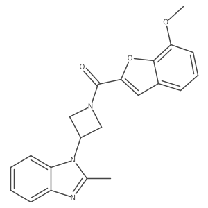 1-[1-(7-methoxy-1-benzofuran-2-carbonyl)azetidin-3-yl]-2-methyl-1H-1,3-benzodiazole Structure