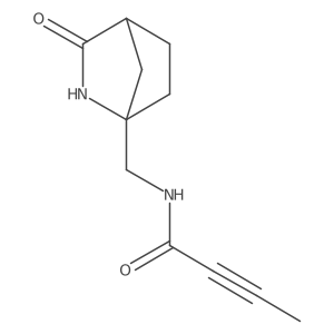 N-({3-oxo-2-azabicyclo[2.2.1]heptan-1-yl}methyl)but-2-ynamide结构式