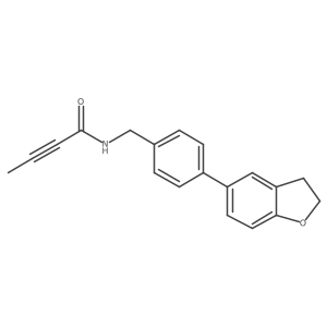 N-[[4-(2,3-Dihydro-1-benzofuran-5-yl)phenyl]methyl]but-2-ynamide结构式