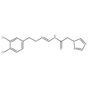 N-({[(3,4-dichlorobenzyl)oxy]imino}methyl)-2-(1H-1,2,4-triazol-1-yl)acetamide结构式