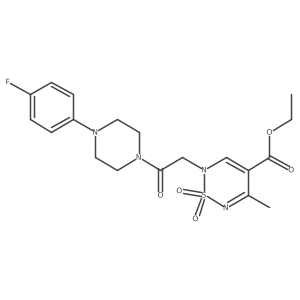 ethyl 2-{2-[4-(4-fluorophenyl)piperazin-1-yl]-2-oxoethyl}-5-methyl-1,1-dioxo-2H-1lambda6,2,6-thiadiazine-4-carboxylate结构式