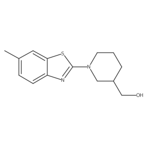 [1-(6-Methyl-1,3-benzothiazol-2-yl)piperidin-3-yl]methanol结构式