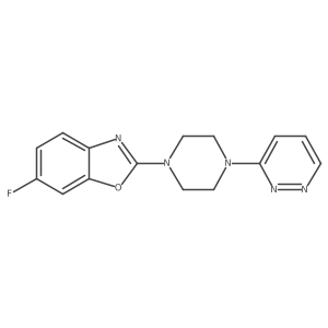 6-Fluoro-2-[4-(pyridazin-3-yl)piperazin-1-yl]-1,3-benzoxazole结构式