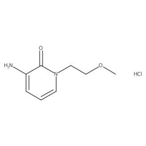 3-Amino-1-(2-methoxyethyl)pyridin-2-one;hydrochloride结构式