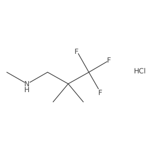 3,3,3-Trifluoro-N,2,2-trimethylpropan-1-amine;hydrochloride Structure