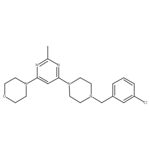 4-(6-{4-[(3-Chlorophenyl)methyl]piperazin-1-yl}-2-methylpyrimidin-4-yl)morpholine Structure