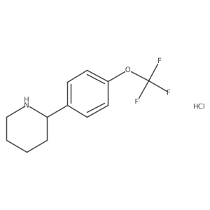 2-[4-(Trifluoromethoxy)phenyl]piperidine hydrochloride结构式