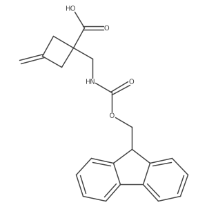 1-[({[(9H-fluoren-9-yl)methoxy]carbonyl}amino)methyl]-3-methylidenecyclobutane-1-carboxylic acid结构式