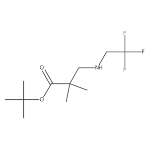 Tert-butyl 2,2-dimethyl-3-[(2,2,2-trifluoroethyl)amino]propanoate Structure