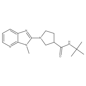 N-tert-butyl-1-{3-methyl-3H-imidazo[4,5-b]pyridin-2-yl}pyrrolidine-3-carboxamide结构式