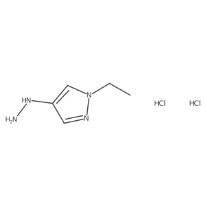 1-Ethyl-4-hydrazineyl-1H-pyrazole dihydrochloride结构式