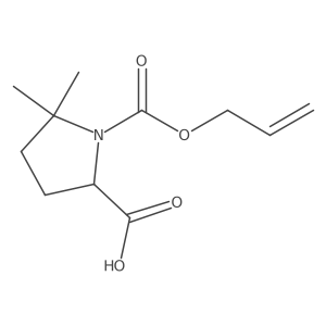 5,5-Dimethyl-1-[(prop-2-en-1-yloxy)carbonyl]pyrrolidine-2-carboxylic acid结构式