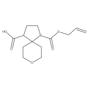 1-[(Prop-2-en-1-yloxy)carbonyl]-8-oxa-1-azaspiro[4.5]decane-4-carboxylic acid结构式