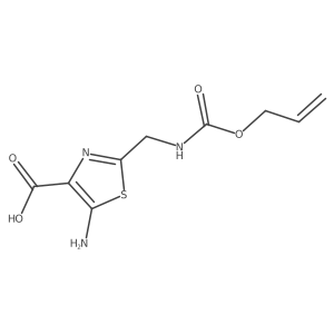 5-Amino-2-({[(prop-2-en-1-yloxy)carbonyl]amino}methyl)-1,3-thiazole-4-carboxylic acid结构式