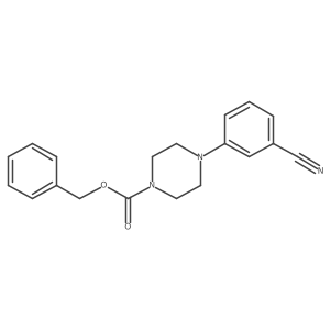 Benzyl 4-(3-cyanophenyl)piperazine-1-carboxylate结构式