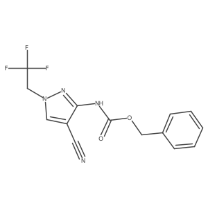 benzyl N-[4-cyano-1-(2,2,2-trifluoroethyl)-1H-pyrazol-3-yl]carbamate Structure
