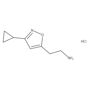 2-(3-Cyclopropyl-1,2-oxazol-5-yl)ethan-1-amine hydrochloride Structure