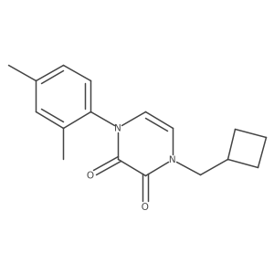 1-(Cyclobutylmethyl)-4-(2,4-dimethylphenyl)-1,2,3,4-tetrahydropyrazine-2,3-dione Structure