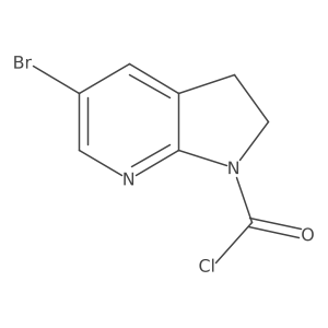 5-bromo-1H,2H,3H-pyrrolo[2,3-b]pyridine-1-carbonyl chloride Structure
