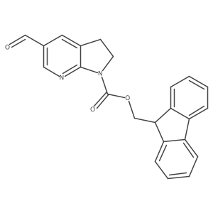 (9H-fluoren-9-yl)methyl 5-formyl-1H,2H,3H-pyrrolo[2,3-b]pyridine-1-carboxylate Structure
