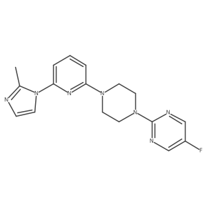 5-fluoro-2-{4-[6-(2-methyl-1H-imidazol-1-yl)pyridin-2-yl]piperazin-1-yl}pyrimidine Structure