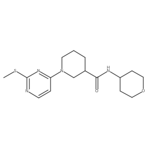 1-[2-(methylsulfanyl)pyrimidin-4-yl]-N-(oxan-4-yl)piperidine-3-carboxamide结构式