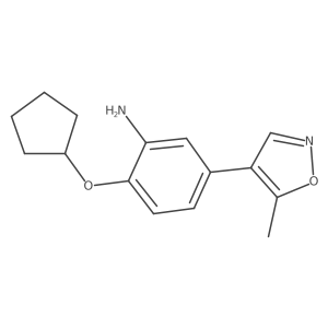 Benzenamine, 2-(cyclopentyloxy)-5-(5-methyl-4-isoxazolyl)- Structure