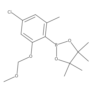 2-(4-Chloro-2-(methoxymethoxy)-6-methylphenyl)-4,4,5,5-tetramethyl-1,3,2-dioxaborolane Structure