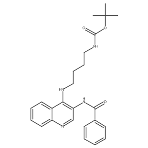 [4-[[3-(Benzoylamino)-4-quinolinyl]amino]butyl]carbamic acid 1,1-dimethylethyl ester Structure