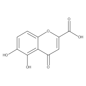 5,6-dihydroxy-4-oxo-4H-1-benzopyran-2-carboxylic acid结构式